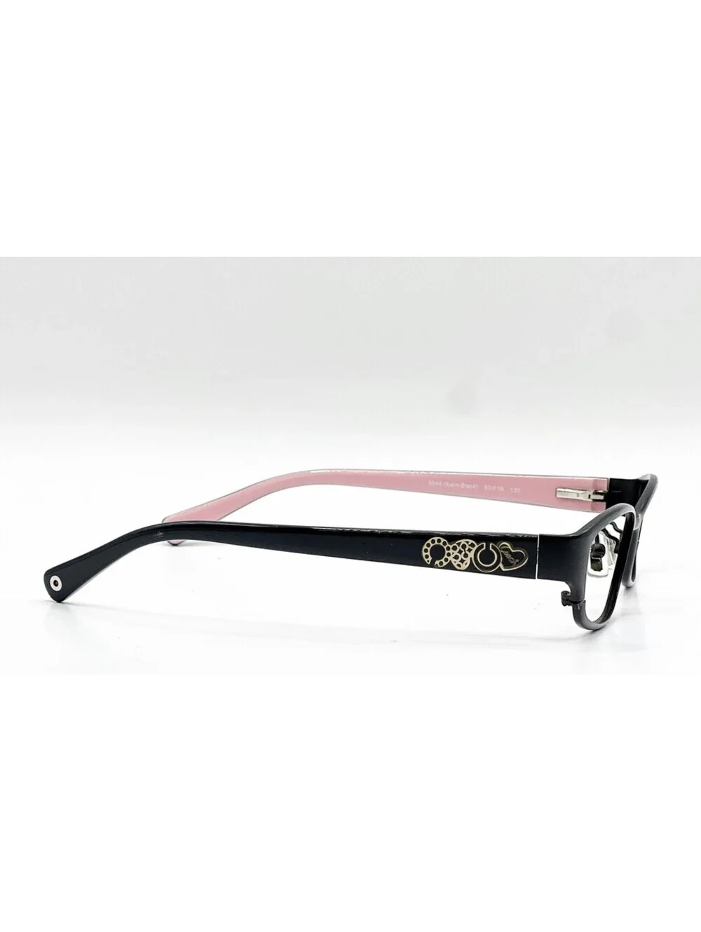 Coach HC 5007 9044 Satin Black Rectangle Authentic Eyeglass Frames 50-16